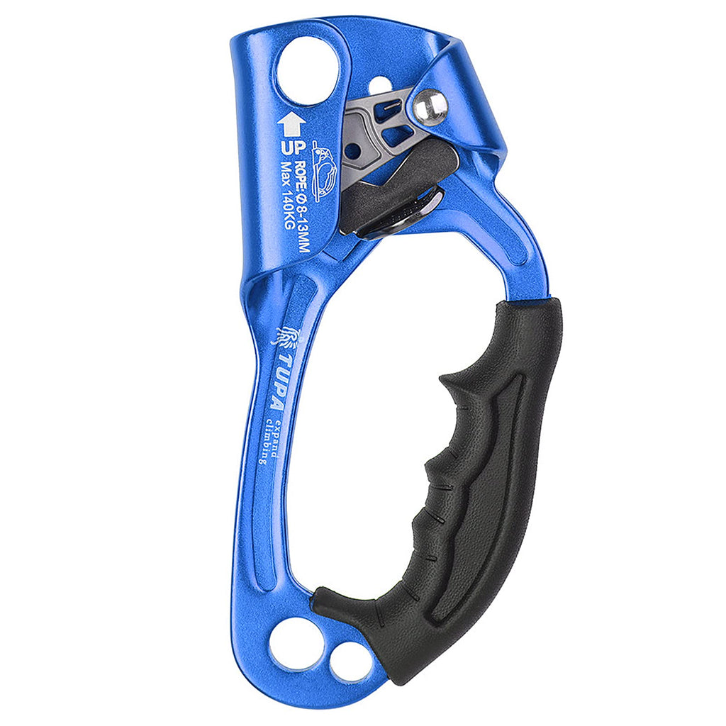 LIXADA Climbing Hand Ascender 8-13mm Vertical Rope Access with Ergonomic Rubber Handle CE Certified Strong Rappelling Gear Equipment for Rock Climbing Tree Arborist Rescue Caving